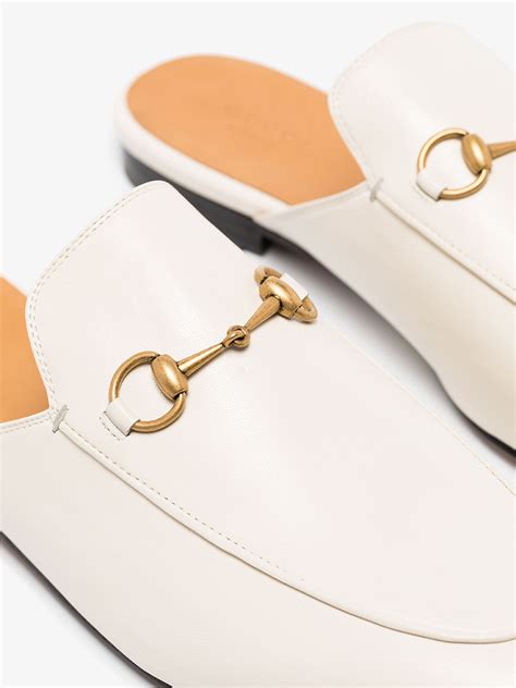 gucci white mule patent peep toe|Gucci Princetown Leather Mules .